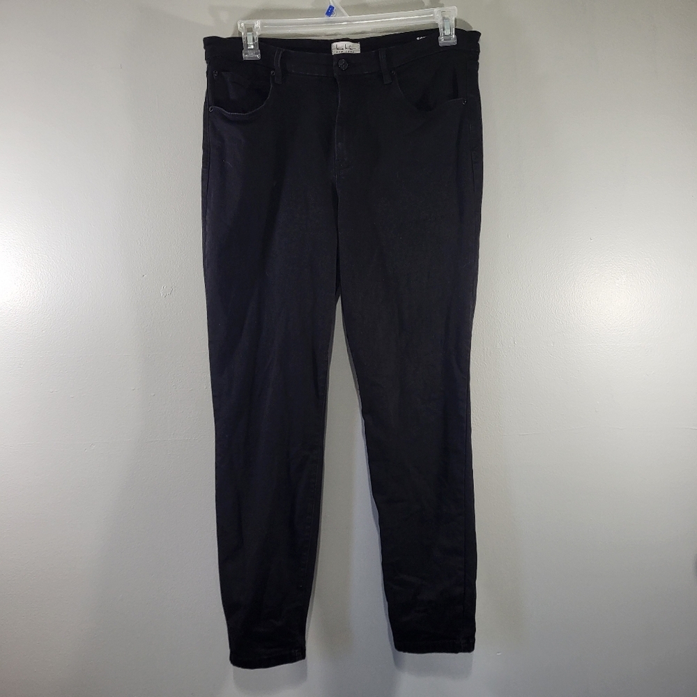 Nicole by Nicole Miller High-Rise Slim Black Jeans